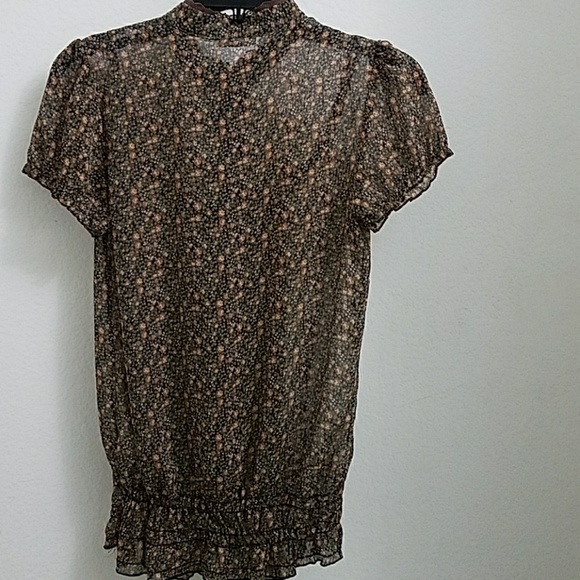 Brown Flower Blouse - Picture 3 of 6